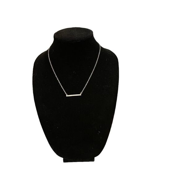 Lisa Leonard Sterling Silver Cross Bar Birthstone Necklace - Picture 5 of 7